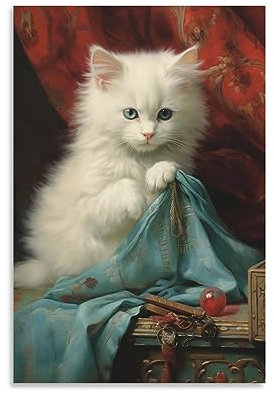 Mischievous Kitten Gedruckt Leinwand Poster Moderne Verspielte Lustige Katze Wanddekoration für Wohnzimmer Schlafzimmer Wandkunst