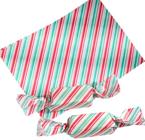 Lot de 400 Feuilles d'emballage de Bonbons de Noël en Papier ciré Caramel pour Emballage de Bonbons de Noël