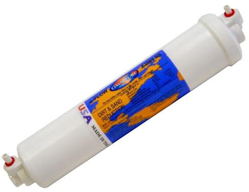 IPW Industries Inc Omnipure (K2505-SS) - Filtro in linea sedimenti da 25,4 x 5,1 cm - Gomiti a 90° Quick Connect da 5 micron, 1/4