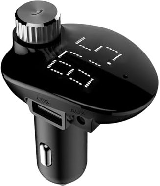 Bluetooth FM Transmitter,Radio Adapter Auto,Bluetooth FM-Sender, Auto-MP3-Musik-Player,Radioempfänger,Dual-USB Autoladeadapter,Unterstützung für TF-Karte/USB-Laufwerk,Unterstützt 32GB USB Stick