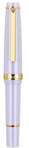 JinHao 82 Lavender Füller mit feiner Feder, kurzer Acryl-Mini-Taschenstift mit nachfüllbarem Tintenkonverter