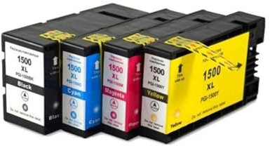 Mondo Stampa - Kompatible Druckerpatronen für Canon PGI-1500 PGI-1500XL 1500XL für Canon Maxify MB2350 MB2750 MB2150 MB2755 MB2155 MB2050 MB2300 Drucker (1 Schwarz, 1 Cyan, 1 Magenta, 1 Gelb)