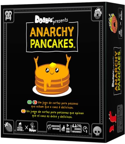 Zygomatic | Dobble Anarchy Pancake | Juego de Cartas | A Partir de 7 años | De 2 a 8 Jugadores | 15 Minutos por Partida | Multilenguaje (Incluye Español)