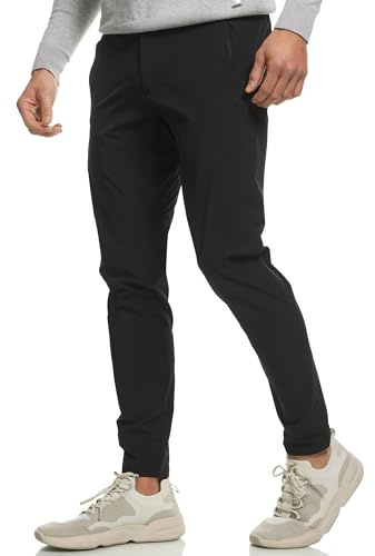 Indicode Herren INPasmia Chinohose Stretchhose | Chino Stretch Stoffhose Herrenhose Black, M