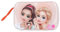 Depesche 12938 TOPModel - Kosmetiktasche Beauty and Me, zum Aufklappen in Rosa, Täschchen mit Model Motiv, Aufschrift und Innenfach