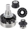 ALLECIN 2 Stück RV24YN20S 30K Ohm Potentiometer Single Turn B303 Taper Drehpotentiometer 3 Klemmen Einzeldrehung Kohlefilm-Potentiometer Variable Widerstände mit A03 Drehknöpfe und Zifferblatt