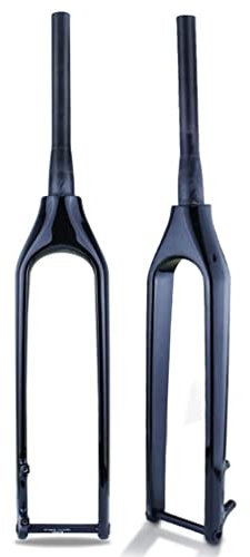 Forcella MTB 26/27,5/29 Pollici Forcella Rigida conica in Fibra di Carbonio Integrale 15x110mm ASSE Passante Forcella per Bici Freno a Disco Tubo Conico Forcella Anteriore per Bicicletta Senza File