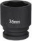 sourcing map 6-Point Impact Socket 3/4 Drive 36mm Metric 40Cr Alloy Steel Spindle Axle Nut Impact Socket