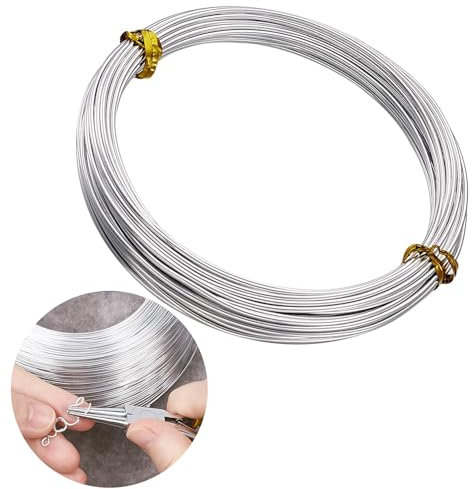 30m 18 Gauge 1mm Aluminum Craft Wire for Jewelry Making, DIY Crafts, Floral Arrangements, Bonsai, and Beading