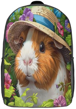 JUXINGABC Hamster Cartoon Kinder Rucksack 3D Kindergartenrucksack Mädchen Kinderrucksack, Schulrucksack Rucksack Mädchen Jungen Schultasche Für Grundschule Schulranzen 17inch