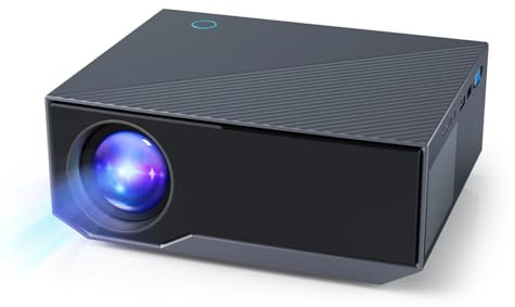 ZDK Vidéoprojecteur WiFi Bluetooth, Projecteur Portable Native 1080P, Projecteur Home Cinéma 20000 lumens,Compatible iOS/Android/PC/PS5/TV Stick/HDMI/USB(Gris)