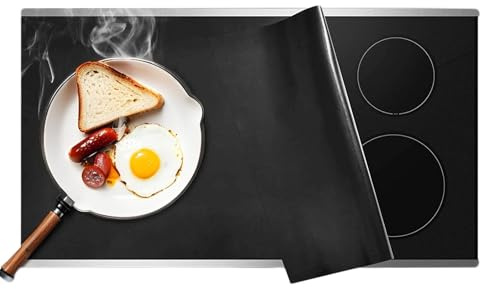 Induktionskochfeld Schutzmatte 80x50cm, Große Silikon Herdabdeckung | Induktionsfeld Kochfeld Abdeckung, Hitzebeständige Induktion Schutzmatte Rutschfest Waschbar für Induktionsherd Ceranfeld