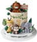 Tortendeko Dschungel Safari，19 Stück Tierische Cake Topper für Kindergeburtstag，Löwe,Giraffe,Affe und Elefant，Perfekte Deko für Safari Themenpartys, Baby Shower und Geburtstage，Tiere Geburtstag Deko
