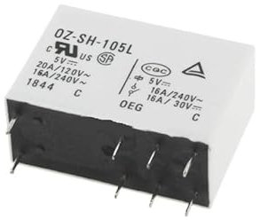 JRXFXEKW 5PCS， Relay OZ-SH-105L OZ-SH-112L OZ-SH-124L 16A 8PIN 5V 12V 24V Power Relay (OZ-SH-105L)