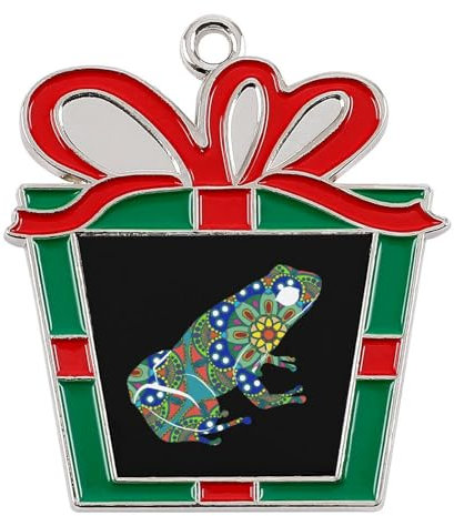 Tribe Tattoo Frosch Weihnachtsschmuck Christbaumschmuck Xmas Deko Anhänger Trapez