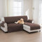 BellaHills 100% Wasserdicht Couch Überzug L Form (205cm) wasserdichte, Reversibe Sofa Cover L Shape, Sofabezug Ecksofa U Form Waschbar, Braun
