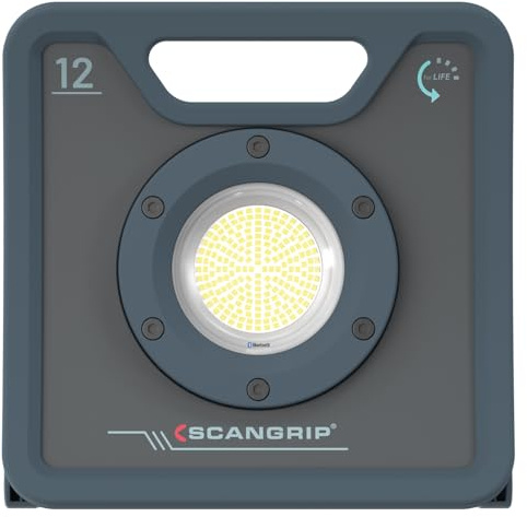 Scangrip NOVA 12 FOR LIFE, LED Lamp Suitable for Any Atmospheric or Dirt Conditions, Durable and Resistant to Water and Dust