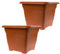 Vaso da fiori grande esterno 40 x 40 cm (set da 2) – Vaso da fiori resistente al gelo – esterno in plastica – Made in Germany – fioriera grande esterno con protezione UV e serbatoio acqua – Terracotta