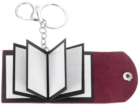 sourcing map Porte-clés personnalisé avec images, album photo en cuir personnalisé, rouge vin