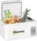 Outsunny 16,8 Liter Kompressor Kühlbox elektrisch Mini Kühlschrank bis -20℃ Kühlbox mit LED ECO-Modus Anschluss Kühlfunktion leise Gefrierbox Thermobox 12/230 Volt für Auto Lkw, Boot Reisen Cremeweiß