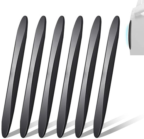 6PCS Black Car Door Edge Protector – Universal Anti-Collision Door Guard Strips for Car Doors, Mirrors & Bumpers, Cars Doors Protectors Edge Guards