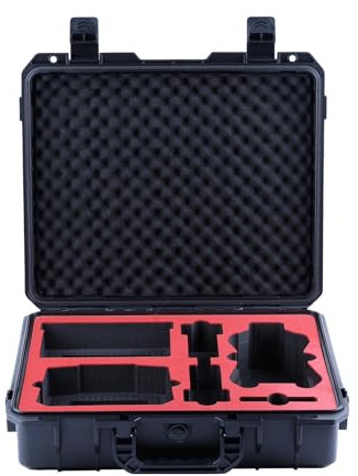 Drogear Wasserdichte Hartschale für DJI Air 3S Fly More Combo/Air 3, passend für DJI RC2 / RC-N2 Fernbedienung und Zubehör, bis zu 6 Batterien, stoßfest, staubdicht