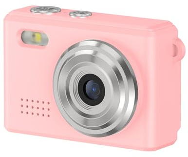 Camnoon 1080P Kompaktkamera, Schlüsselanhänger-Kamera, 12 MP Foto, mit LED-Display, 6 Filter, LED-Licht, Schlüsselbund für Reise, studien, aufzeichnung (Rosa)
