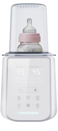 8-in-1 Babyflaschenwärmer mit Nachtlicht, Schnelles Erwärmen & Sterilisator mit automatischer Abschaltung, geeignet für alle Babyflaschen mit Muttermilch oder Säuglingsnahrung