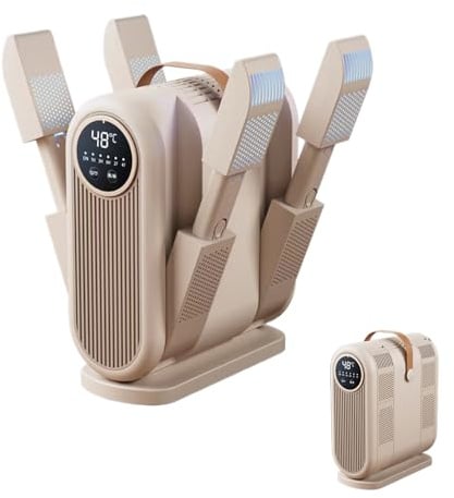 WRQIOO Shoe Dryer, 2 Pairs Boot Dryer with 6H Timing, Constant Temperature Heatingm, Boot Dr-yer and Deodorizer for Families, Athletes and Hikers