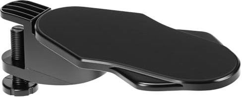 QWORK Ergonomiskt armstöd för skrivbord, 180° roterbar, armbågsstöd med skumdyna och plastram