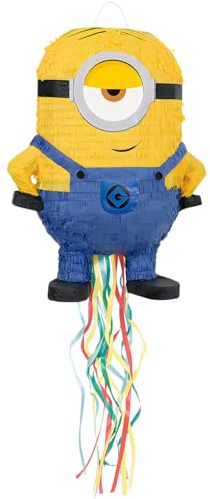 Piñata mit Zugschnur, Minion, 3D-Charaktere, Party-Piñata für Geburtstagsfeiern, 38,1 x 50,8 cm, 1 Stück