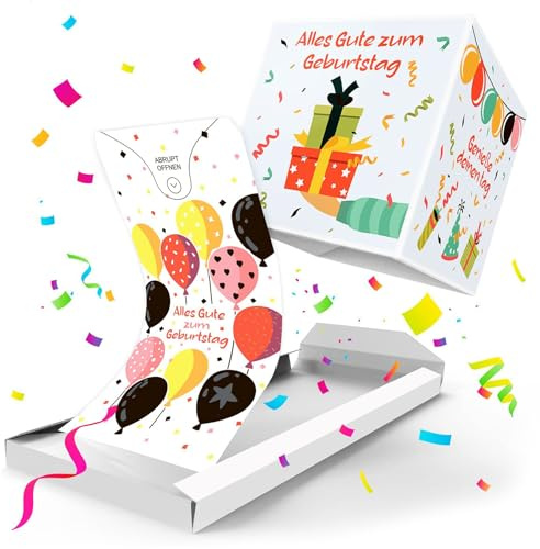 Konfetti-Box für Damen Geburtstag – Geschenke für interaktive Partys – Lustige Konfetti-Box für Geburtstag, für Herren, Damen, Mädchen, Großeltern, Ehefrau, Ehemann, Sohn