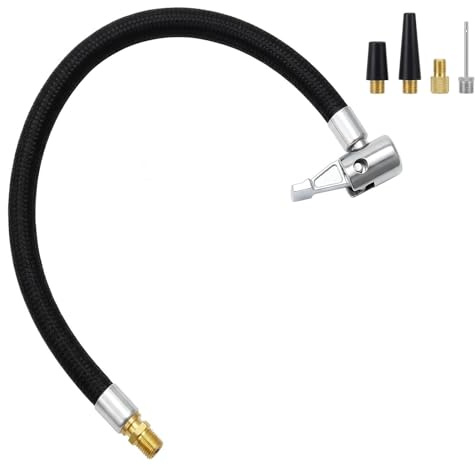 Lomuna 30cm Bike Pump Adaptor, Tyre Inflator Hose Extension