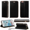 Gorilla Tech Apple iPhone 8 and iPhone 7 Handmade Slim Luxury Leather Wallet Case Premium Quality Kickstand Strong Double Side Magnetic Cover With Card Slot Protective And Stylish, Colour Black