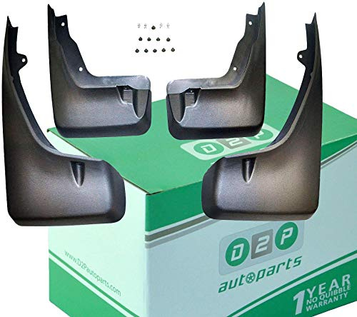 D2P Mudflap Set Mud Flaps Kit Replacement Front & Rear Compatible With Land Rover Freelander 2 Replaces LR003322
