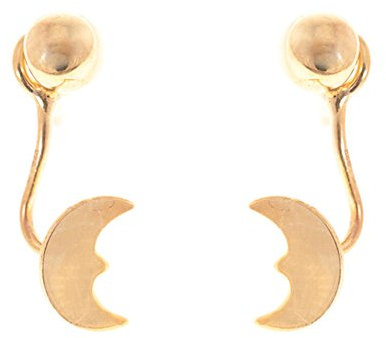 Córdoba Jewels | Ohrstecker in Sterling-Silber 925 Vergoldeter. Design Luna Trendi Gold