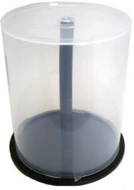 2 x 100 Empty CD DVD Cakebox Storage Tub Plastic Case for DVD CD Bluray Discs Spindle cake box (Holds 200 discs)