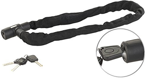 AGT Schloss Fahrrad: Fahrrad- & Motorrad-Kettenschloss, 6-mm-Kette, spezialgehärtet, 80 cm (Zubehör, Veloschloss, Roller)