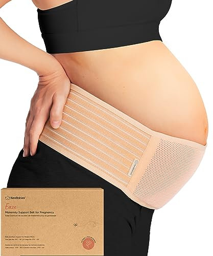 KeaBabies Bauchgurt Schwangerschaft - Weicher und atmungsaktiver schwangerschaftsgürtel - Bauchband Schwangerschaft Stützend - Stützgurt Schwangerschaft (Classic Ivory, XL)