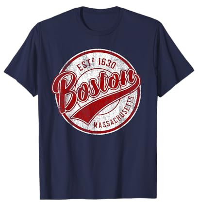 Distressed Vintage Boston Massachusetts Sports Gift T-Shirt