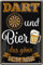 schilderkreis24 lustiger Spruch: “Dart UND Bier DAS GÖNN ICH Mir” Deko Bar Pub Schild Theke für Dart Fans Geschenkidee 20x30cm