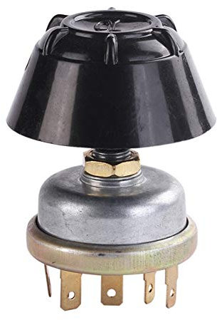 Auto Hupenschalter, Asudaro 12V Wasserdichter Hupenschalter Druckknopf Licht/Hupenschalter Druckknopf Metall Traktor Horn Taste Druckknopfschalter Horn-Druckknopf-Kippschalter für Traktor,Schwarz