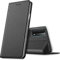 Verco Handyhülle für Huawei P Smart 2021, Premium Handy Flip Cover für P Smart 2021 Hülle [integr. Magnet] Book Case PU Leder Tasche, Schwarz
