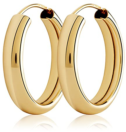 NKlaus Creolen creolen gold 333 echtgold, für Damen, Gelbgold, 2 Stück