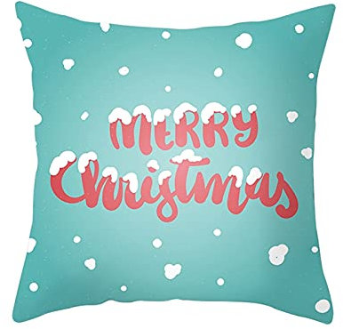 Kissenbezüge 40X40, Kissenbezug Christmas Weißer Schnee Polyester Neuheit Weihnachtsschmuck