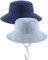 Adorel Baby Sonnenhut mit Kordelzug Sommer Fischerhut Sommerhut Hut 2er-Pack Grau & Dunkelblau 3-7 Jahre (Herstellergröße M)