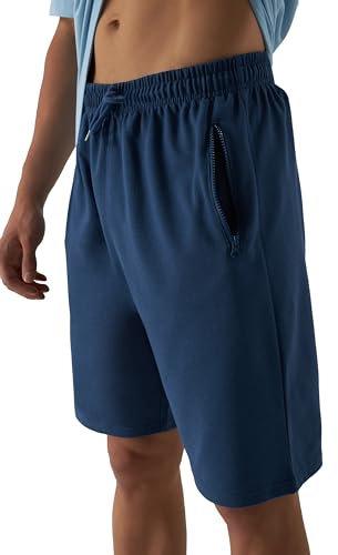 Smith & Solo Sporthose Herren Kurz - Kurze Hosen Herren, Laufshorts Männer Sommer Baumwolle Jogginghose Fitnesshose Sport Sportshorts Bermuda Shorts Hose Trainingshose Tennis (M, Indigo)