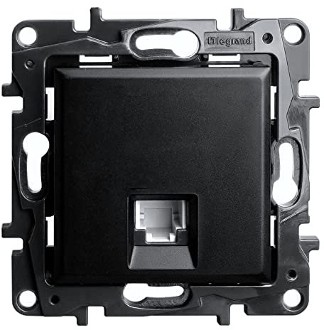 Telefonsteckdose RJ11 schwarz Niloe Step Unterputz Steckdose Telefondose