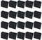 NUZAMAS Lot de 20 embouts carrés en plastique noir 60 x 60 mm Bouchons carrés antidérapants en plastique pour chaises, bureaux, tables