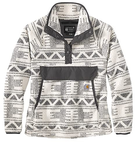 Carhartt Felpa in pile da Donna, vestibilità comoda, Bianco, M